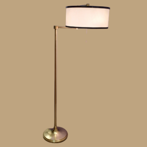 Tall lamp with a new white shade